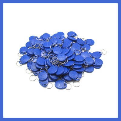 100 pcs EM 4100/4102 Keychains 125Khz RFID Proximity ID Card /Tags /Keyfobs