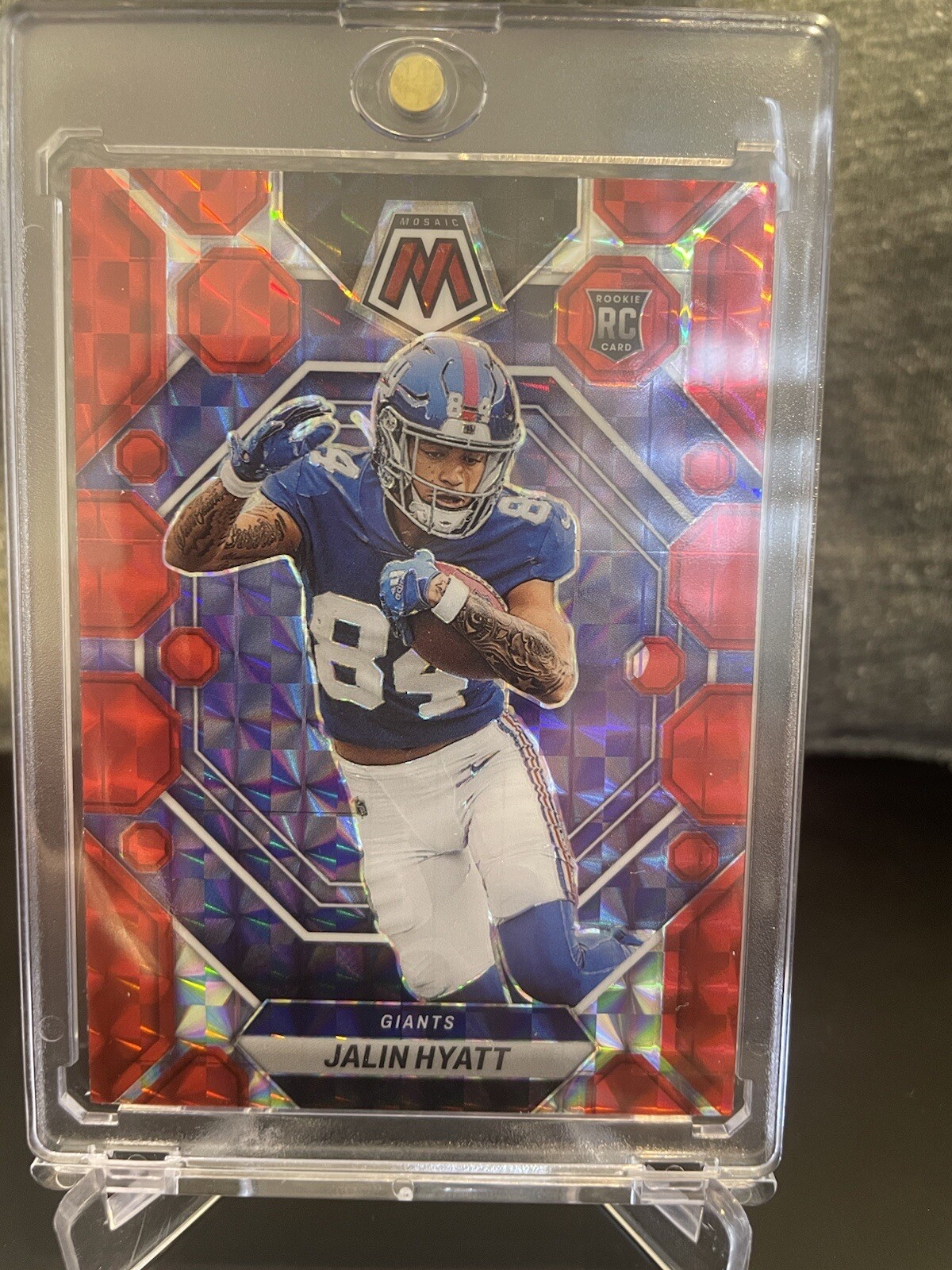 2023 Jalin Hyatt #329 Red Mosaic Prizm Rookie Card New York Giants RC