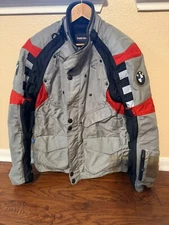 BMW Motorrad Motorcycle Rallye Riding Jacket Grey/Red Mens US52