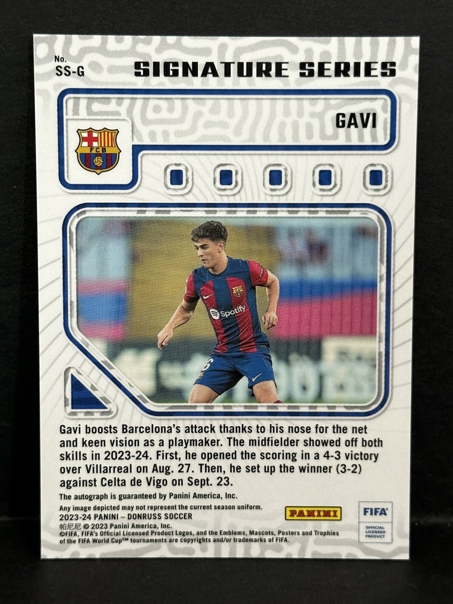 2023-24 Panini Donruss Soccer FIFA Barcelona Gavi Signature
