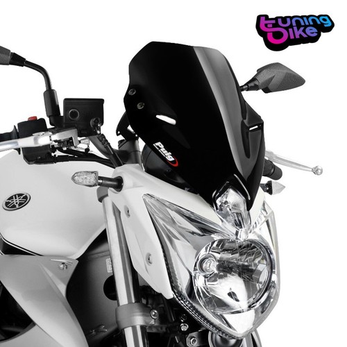 Pare-brise Puig Naked N.G. Sport Fumé Clair Pour Yamaha MT-03 2020 - Fabriqué En Espagne