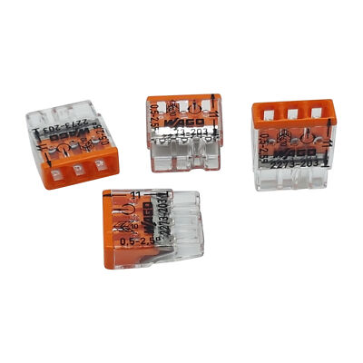 20 Stück Wago 2273-203 COMPACT-Verbindungsdosenklemme Ø 0,5-2,5 mm², 3-polig
