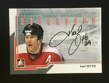 Joel Otto signed 2012-13 In The Game 1990s Decades card # A-JOT Auto Autograph