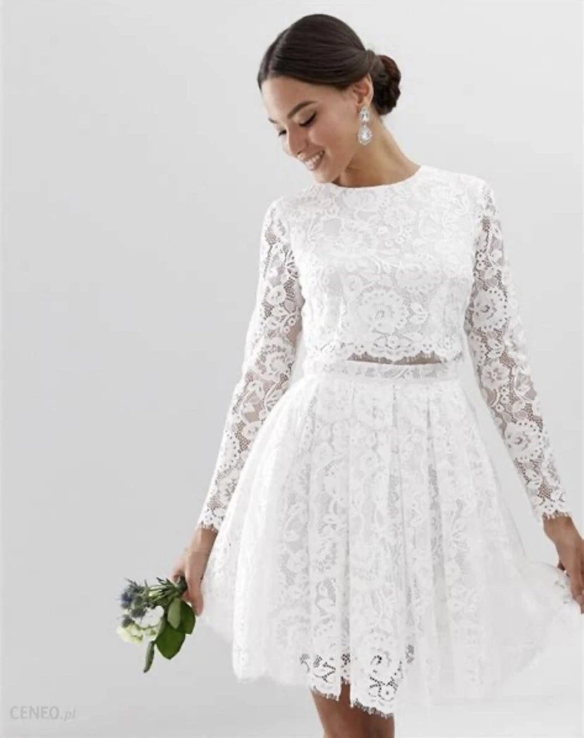 Asos lace cheap wedding dress