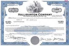Halliburton Company, 1980, 10,20% Sinking Fund Debenture due 2005 (1.000 $)
