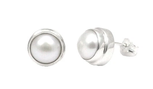 Pearl Sterling Silver Handcrafted Earrings
