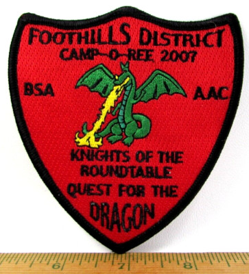 Foothills District Camp-O-Ree 2007 Patch Quest for the Dragon Boy Scouts BSA