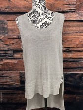 Banana Republic Womens Gray Step Hem Tank Pullover Sweater Size Medium