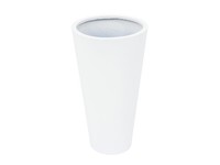 INNA-Glas Pflanzgefäß Leopoldo, Weiß, 69Cm, Ø39Cm