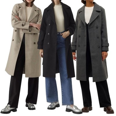 Vero Moda Damen Mantel Jacke Wollmantel Kurzmantel VMFortunevega Trenchcoat