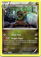 Fraxure BREAKthrough 110/162 Uncommon Pokemon Near Mint Pokemon Card