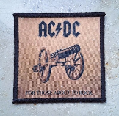 AC/DC - FOR THOSE ABOUT TO ROCK -- PATCH / AUFNÄHER -- HARD ROCK