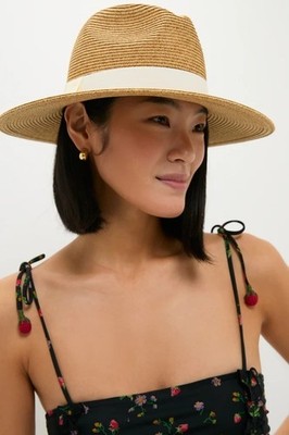 Toucan Hats Exclusive Ivory Wide Brim Sun Hat in Ivory New  display picture 3