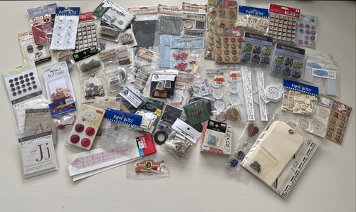 Large Lot Of Scrapbook Craft Supplies Vintage Various Types Materials Most NEW