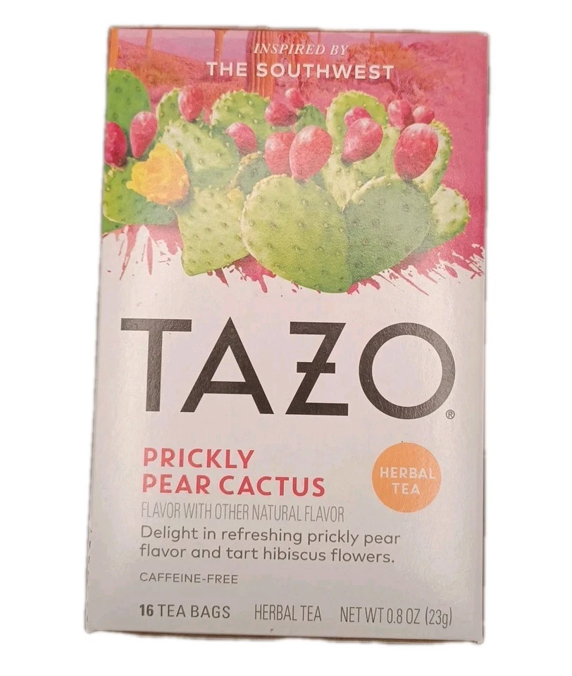 Lote de 2 TAZO TUNA CACTUS E HIBISCO FLOR TÉ DE HIERBAS 16 BOLSAS CADA UNA   Foto 2 de 4