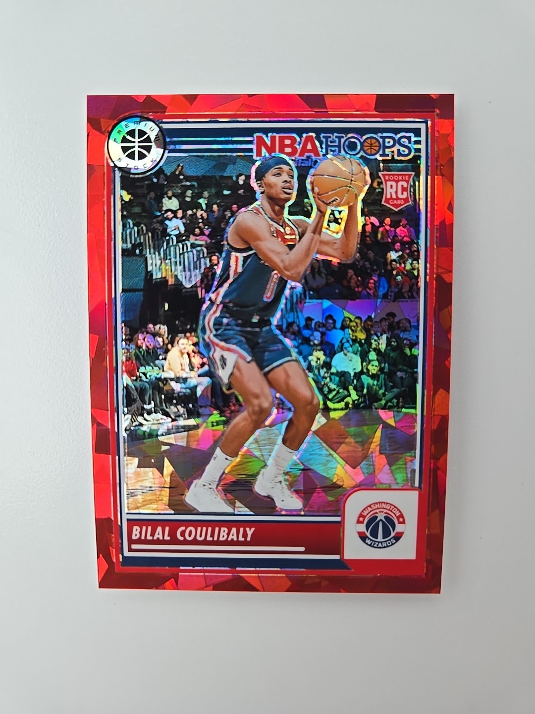 23-24 Panini Nba Hoops Premium Stock Bilal Coulibaly #175 Red Ice Prizm (RC) /99