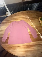 Mandala Long Sleeve Scrub Top Size Xl Mauve