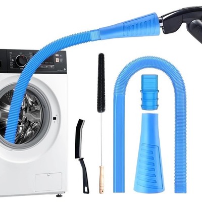 5 Pieces Dryer Vent Cleaner Kit Universal Vacuum Hose Attachment and Flexible...