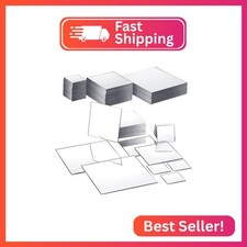 Jetec 50 Pieces Mini Size Square Mirror Adhesive Small Square Craft Mirror Tiles