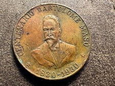 T2: Medal Honoring Bartolome Maso 1830-1930.  Free PROMPT Shipping,