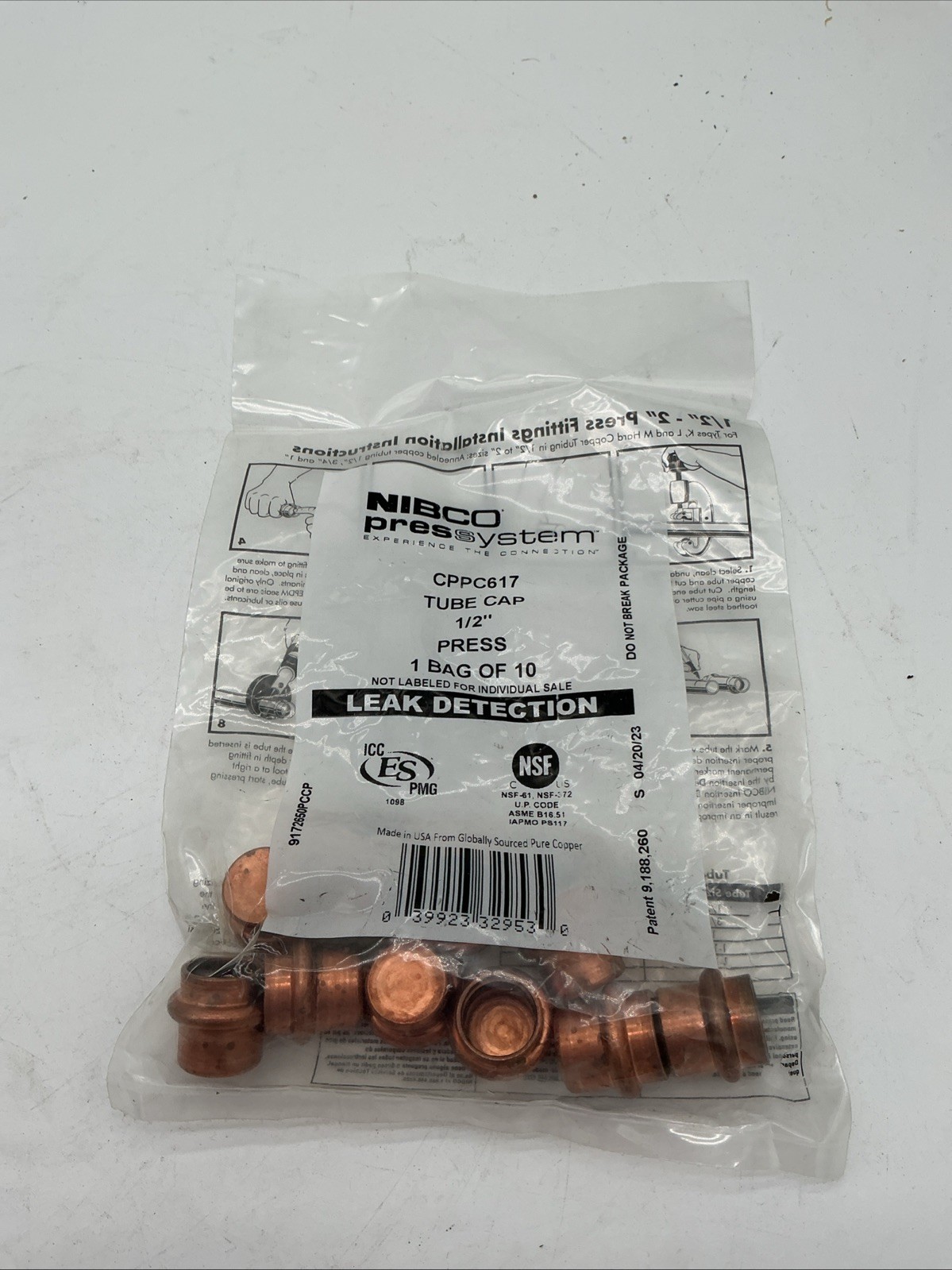 PurePro 12CA 1/2" Copper Cap Press 943218 (QTY 8)