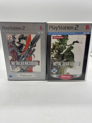 Sony PS2 Playstation 2 Metal Gear Solid 2 + Metal Gear Solid 3 OVP