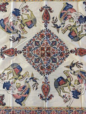 Two Rare Persian Qalamkari or Ghalamkari panels Incredible finds! 