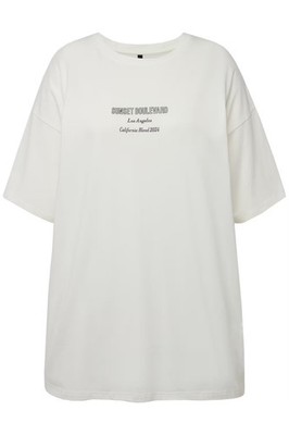 Studio Untold große Größen Shirt S offwhite T Shirt oversized Print Rundhals
