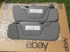 00-02 CHEVY SILVERADO FRONT DRIVER PASSENGER SUN VISOR SET PAIR GRAY OEM