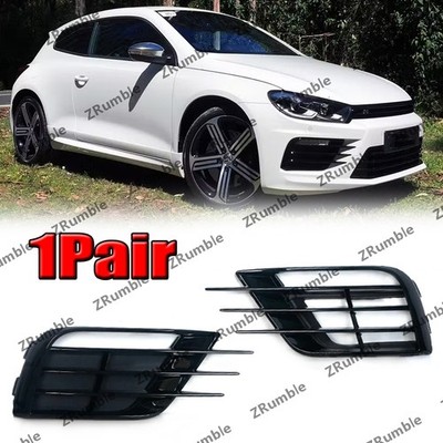 1Pair For Volkswagen VW Scirocco R 2015-2018 Front Bumper Fog Lamp Cover Grille