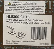 Brizo HL5399-GLTK 2 Lever Handle Kit - Brilliance Luxe Gold/Wood READ