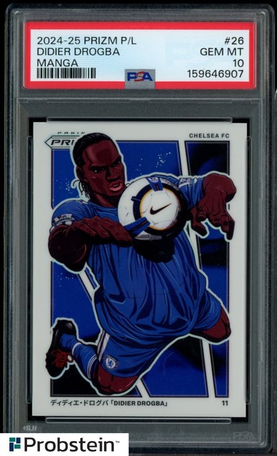 2024-25 Panini Prizm Premier League Soccer MANGA #26 Didier Drogba SSP PSA 10