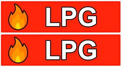 2 x LPG Only Sign Self Adhesive Vinyl Sticker - Various Sizes