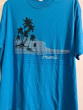 vintage 80s 90s Hawaii Design Tees Palm trees sunset XL made in usa