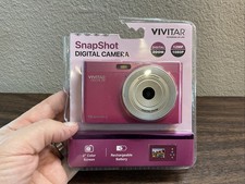 Vivitar SnapShot VECXX 77 12MP Compact Camera Pink 2" Screen USB-C Digital Zoom