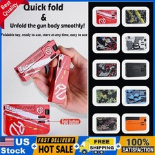 2.0 Upgraded Life card Alloy Folding Gun Toy Soft Bu-llet Blaster Shooting ET