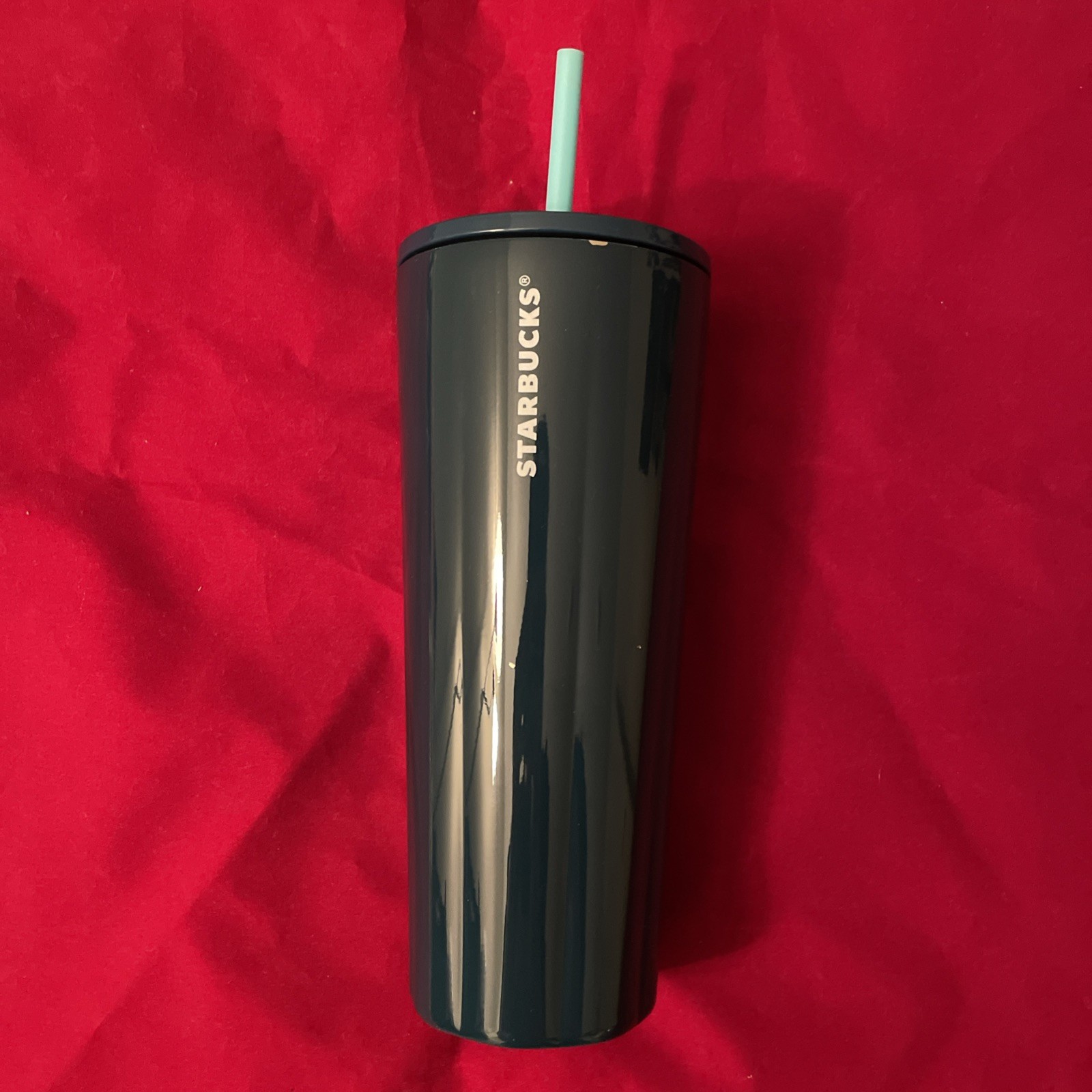 Starbucks 2022 Dark Teal-Teal Blue Two Tone Tumbler Stainless Steel Cup Mug 24oz