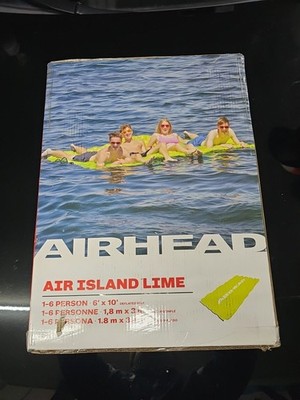 NEW SEALED Airhead Air Island, Inflatable ,6 Ft x 10 Ft (1-6 People) Lime COLOR