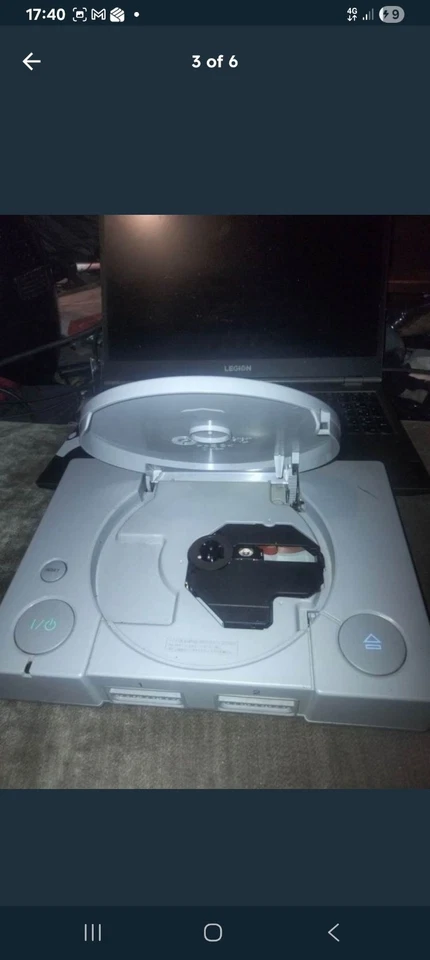 Sony PlayStation 1 PS1 SCPH-5502 Console Set Up 1 Controller + 4 Games Working, photo 2 of 5