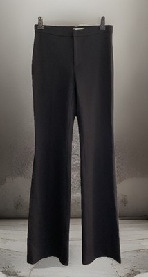 VERTIGO PARIS FRANCE Womens F 34 US 2 x 32 Black Straight Flare Leg Pants Slacks