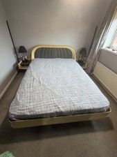 James Seccombe 1970’s vintage  double Frame Bed Space Age 