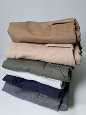 ex LANDS' END TRADITIONAL FIT CARGO Trousers Peached Stretch Cotton Waist 30-46"