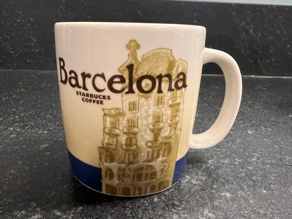 Starbucks Barcelona Spain - Set of Two Demitasse Espresso Mugs 3oz 2008 - Image 2 of 4