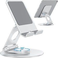 Swivel Tablet Stand for iPad Rotating Base, Foldable Adjustable