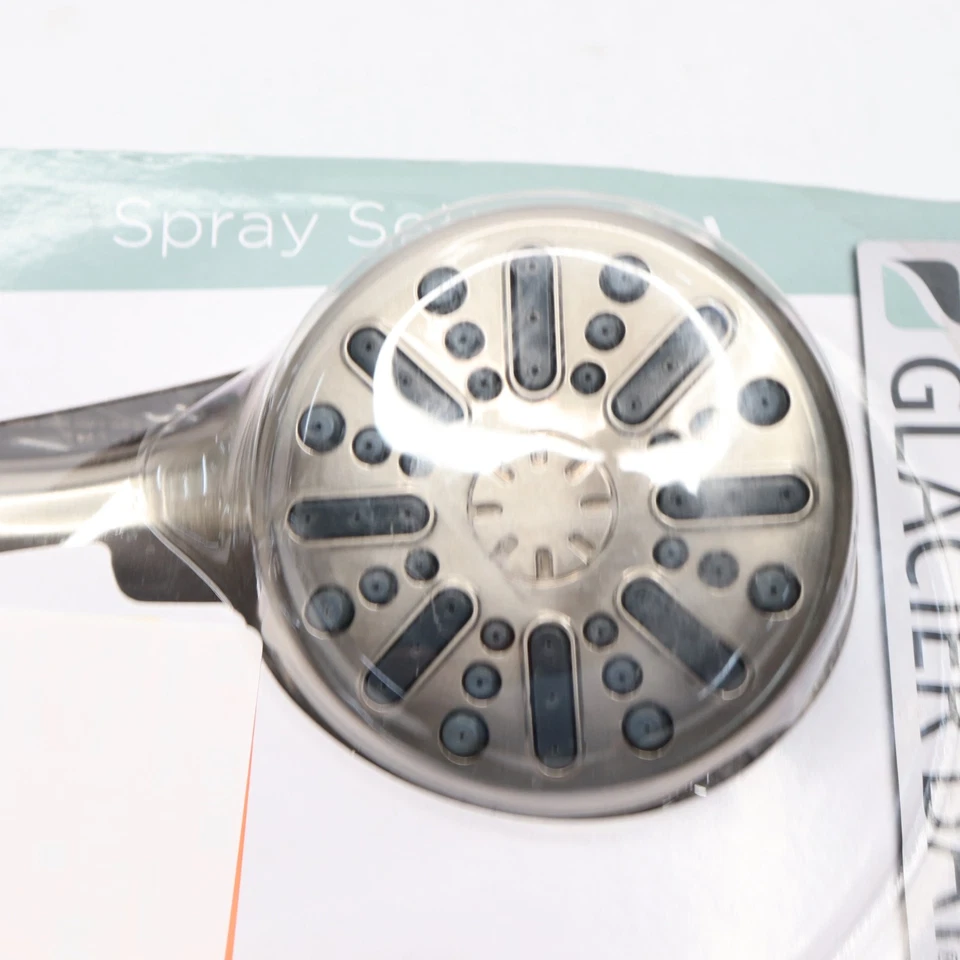 Cabezal de ducha portátil Glacier Bay manguera de acero inoxidable 1 spray 1,8 GPM 3,3" Foto 4 de 4