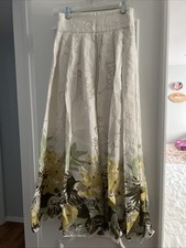 Women  s Floral Embroidered Long Skirt EU-38 Zip Lined