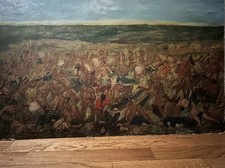 Americana Art Advertising Custer's Last Fight Anheuser-Busch Printed on Plywood