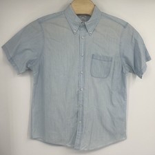 Brooks Brothers Men's Large Regent Fit Light Blue Short Sleeve Button Down Shirt