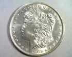 1902 MORGAN SILVER DOLLAR ABOUT UNCIRCULATED+ AU+ NICE ORIGINAL COIN BOBS COINS