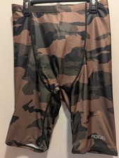 Piqidig Youth Boys XL Brown Camo UPF50+ Swim Jammers Athletic Swimming Short NWT